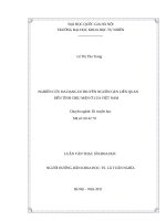 Nghiên cứu đa dạng di truyền nguồn gen liên quan đến tính chịu mặn ở lúa việt nam   