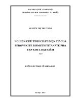 Nghiên cứu tính chất điện tử của perovskite bismuth titanate pha tạp kim loại kiềm 