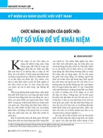 Chức năng đại diện của Quốc hội: Một số vấn đề về khái niệm