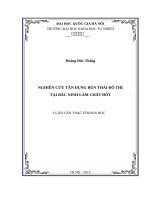 Nghiên cứu tận dụng bùn thải đô thị tại bắc ninh làm chất đốt 