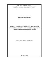 Nghiên cứu điều kiện lên men và phương pháp tách chiết chất kháng nấm gây bệnh thực vật từ vi khuẩn bacillus amyloliqueciens CP16 04 