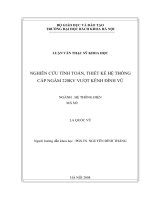 Nghiên cứu tính toán thiết kế hệ thống cáp ngầm 220 KV vượt kênh đình vũ