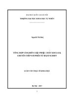Tổng hợp và nghiên cứu phức chất kim loại chuyển tiếp của bazo schiff 