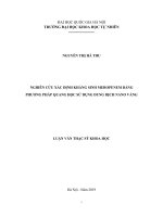 Nghiên cứu xác định kháng sinh meropenem bằng phương pháp quang học sử dụng dung dịch nano vàng 