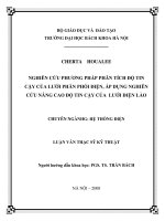 Nghiên cứu phương pháp phân tích độ tin cậy của lưới phân phối điện, áp dụng nghiên cứu nâng cao độ tin cậy của lưới điện lào