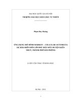Ứng dụng mô hình markov – cellular automata dự báo biến đổi lớp phủ mặt đất huyện kiến thuỵ, thành phố hải phòng 
