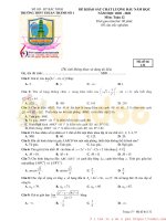 Đề khảo sát chất lượng đầu năm môn Toán lớp 12 năm học 2020-2021 – Trường THPT Thuận Thành số 1 (Mã đề 132)
