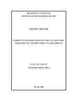 Nghiên cứu giải pháp chống sét cho các đối tượng thuộc khu vực nhà điều khiển của trạm biến áp