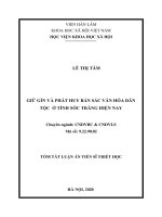 Giữ gìn và phát huy bản sắc văn hóa dân tộc ở tỉnh sóc trăng hiện nay tt