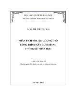 Phân tích số liệu của một số công trình xây dựng bằng thống kê toán học 