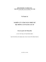Nghiên cứu tính toán thiết kế hệ thống cáp ngầm cao áp