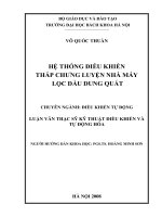 Hệ thống điều khiển tháp chưng luyện nhà máy lọc dầu dung quất
