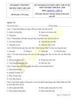 Đề thi khảo sát kiến thức môn Lịch sử lớp 12 năm học 2019-2020 – Trường THPT Liễn Sơn
