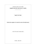 Tính toán lượng tử cho dây nano sắt điện batio3  