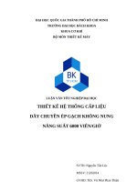 THIẾT kế hệ THỐNG cấp LIỆU dây CHUYỀN ép GẠCH KHÔNG NUNG NĂNG SUẤT 6000 VIÊN TRÊN GIỜ