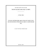 Ứng dụng mô hình mike urban tính toán thoát nước cho thành phố hà tĩnh dưới tác động của biến đổi khí hậu 