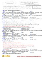 Đề thi khảo sát chất lượng môn Hóa học lớp 12 năm học 2018-2019 – Trường THPT Trần Hưng Đạo (Mã đề 132)