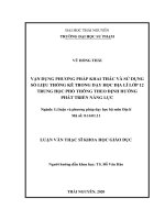 Vận dụng phương pháp khai thác và sử dụng số liệu thống kê trong dạy học địa lí lớp 12 trung học phổ thông theo định hướng phát triển năng lực