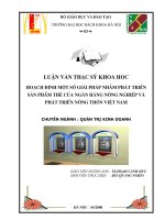 Hoạch định một số giải pháp nhằm phát triển sản phẩm thẻ của ngân hàng nông nghiệp và phát triển nông thôn việt nam