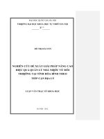 Nghiên cứu đề xuất giải pháp nâng cao hiệu quả quản lý nhà nước về môi trường tại tỉnh hòa bình theo tiếp cận địa lý  