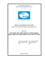 bài tập lớn môn cấu trúc dữ liệu và giải thuật đề tài xây dựng bài toán quản lý kinh doanh điện thoại sử dụng danh sách liên kết đơn