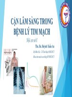 CẬN lâm SÀNG TRONG BỆNH lý TIM MẠCH