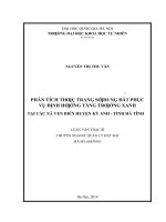 Phân tích thực trạng sử dụng đất phục vụ định hướng tăng trưởng xanh tại các xã ven biển huyện kỳ anh   tỉnh hà tĩnh 