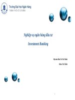 Nghiệp vụ ngân hàng đầu tư -  Tổng quan về ngân hàng đầu tư