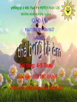 slide bài giảng làm quen với văn học tre bong bi om ( lớp 4 tuổi) 