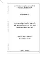 Phương hướng và biện pháp thúc đẩy xuất khẩu chè của việt nam trong giai đoạn 2013   2018 