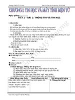 GIÁO án TIN học 6 kì i   SOẠN THEO PHƯƠNG PHÁP đổi mới 