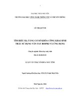 (Luận văn thạc sĩ) Tìm hiểu hạ tầng cơ sở khóa công khai sinh trắc sử dụng vân tay Biopki và ứng dụng
