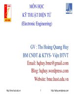 Giới thiệu môn kỹ thuật điện tử electronic engineering 