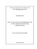 (Luận văn thạc sĩ) Quản lý nhà nước về giảm nghèo bền vững từ thực tiễn huyện Thăng Bình, tỉnh Quảng Nam