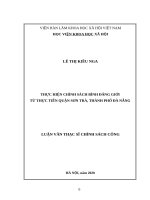 Thực hiện chính sách bình đẳng giới từ thực tiễn quận sơn trà, thành phố đà nẵng 