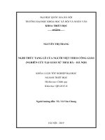 Nghi thức tang lễ của người việt theo công giáo nghiên cứu tại giáo xứ thái hà hà nội