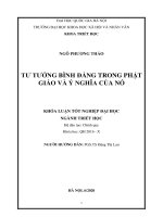 Tư tưởng bình đẳng trong phật giáo và ý nghĩa của nó