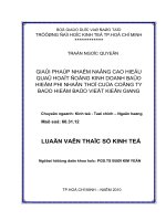 Giải pháp nâng cao hiệu quả hoạt động kinh doanh bảo hiểm phí nhân thọ của công ty bảo hiểm bảo việt kiên giang 