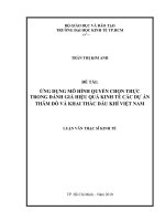 Ứng dụng mô hình quyền chọn thực trong  đánh giá hiệu quả kinh tế các dự án thăm dò và khai thác dầu khí tại việt nam , luận văn thạc sĩ 