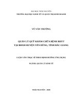 Quản lý quỹ khám chữa bệnh bảo hiểm y tế tại bảo hiểm xã hội huyện yên dũng, tỉnh bắc giang 