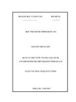 Quản lý nhà nước về đào tạo lái xe cơ giới đường bộ trên địa bàn tỉnh gia lai 