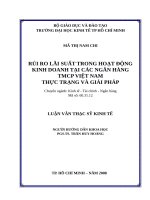 Rủi ro lãi suất trong hoạt động kinh doanh tại các ngân hàng TMCP việt nam   thực trạng và giải pháp 