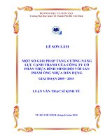 Một số giải pháp tăng cường năng lực cạnh tranh của công ty cổ phần nhựa bình minh với sản phẩm ống nhựa dân dụng giai đoạn 2009   2015 