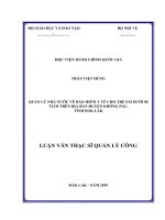 Quản lý nhà nước về bảo hiểm y tế cho trẻ em dưới 6 tuổi trên địa bàn huyện krông pắk, tỉnh đắk lắk 