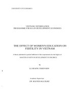The effect of ưomens education on fertility in vietnam 