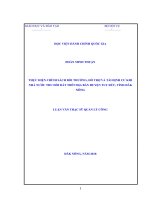 Thực hiện chính sách bồi thường, hỗ trợ và tái định cư khi nhà nước thu hồi đất trên địa bàn huyện tuy đức, tỉnh đắk nông 