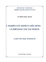 Nghiên cứu hành vi tiêu dùng cà phê rang xay tại TPHCM 