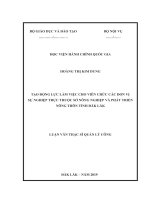 Tạo động lực làm việc cho viên chức các đơn vị sự nghiệp trực thuộc sở nông nghiệp và phát triển nông thôn tỉnh đắk lắk 