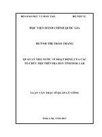 Quản lý nhà nước về hoạt động của các tổ chức hội trên địa bàn tỉnh đắk lắk 