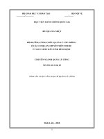 Bồi dưỡng công chức quản lý cấp phòng ở các cơ quan chuyên môn thuộc ủy ban nhân dân tỉnh bình định 